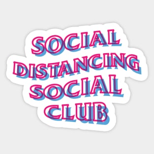 Social Distancing Social Club Trippy Sticker